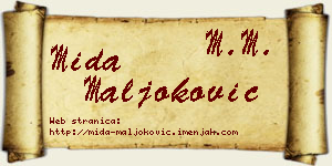 Mida Maljoković vizit kartica